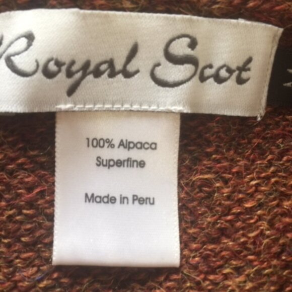 Alpaca Cardigan Auburn Size M - Picture 4 of 9